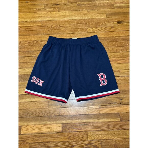 Mitchell & Ness Men's Boston Red Sox Mesh Shorts Size 2XL Blue Cooperstown NWT - Picture 1 of 10